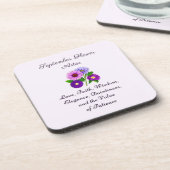 Dessous-de-verre Septembre Mois de naissance Aster Fleur (Côté gauche)