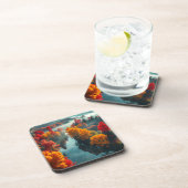 Dessous-de-verre Serene River Shore Reflection Nature Art  (Côté Droit)