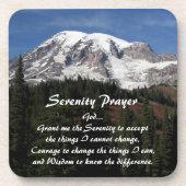 Dessous-de-verre Sérénité Prière Mont Rainier Paysage (Devant)