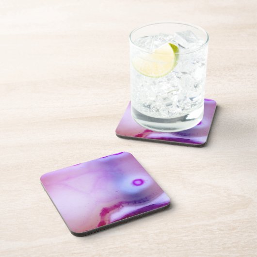 Dessous-de-verre Série Gemstone - Agate en violet 3 (Côté Droit)