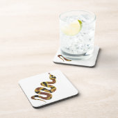 Dessous-de-verre Serpent Brown et Silhouette Or (Côté Droit)