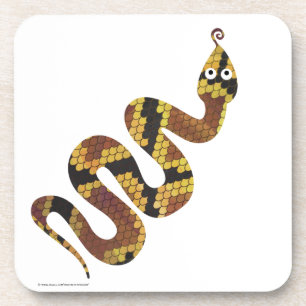 Dessous-de-verre Serpent Brown et Silhouette Or