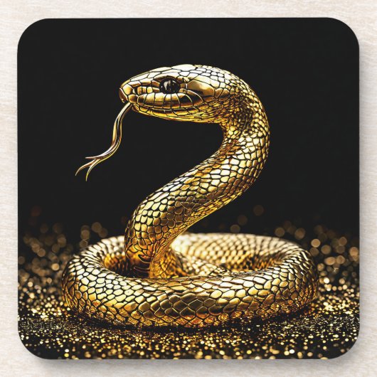 Dessous-de-verre Serpent doré (Devant)
