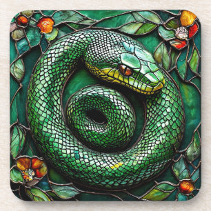 Dessous-de-verre Serpent vert
