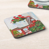 Dessous de verre Set 6 Cork Backed Geraniums d'été (Côté gauche)