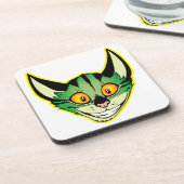 Dessous-de-verre Set de sous-verre cartoon fluorescent chat (Côté gauche)