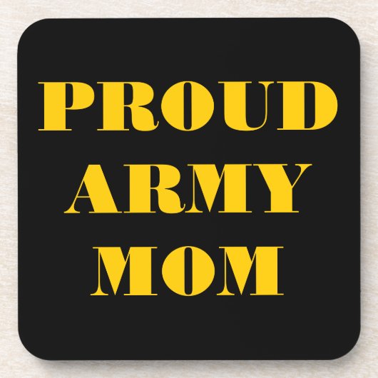 Dessous de verre Set Fier Armée maman (Devant)