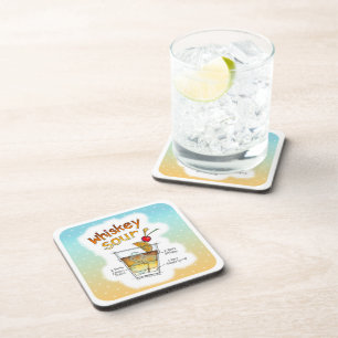 DESSOUS-DE-VERRE SETS DE SOUS-VERRE EN LIÈGE, RECETTE DE COCKTAIL W