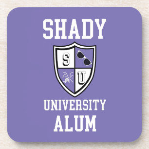 Dessous-de-verre Shady University Alum gossip grad drôle periwinkle