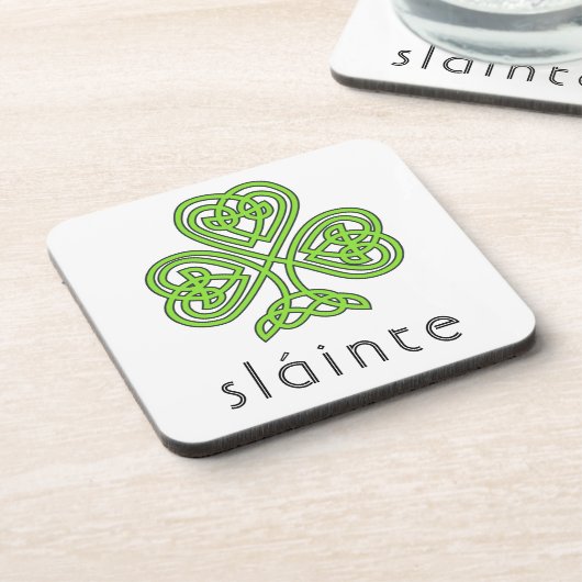 Dessous-de-verre Shamrock celte Sainte Vert Saint Patrick (Côté gauche)