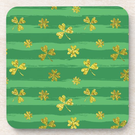 Dessous-de-verre shamrock d'or st patrick (Devant)