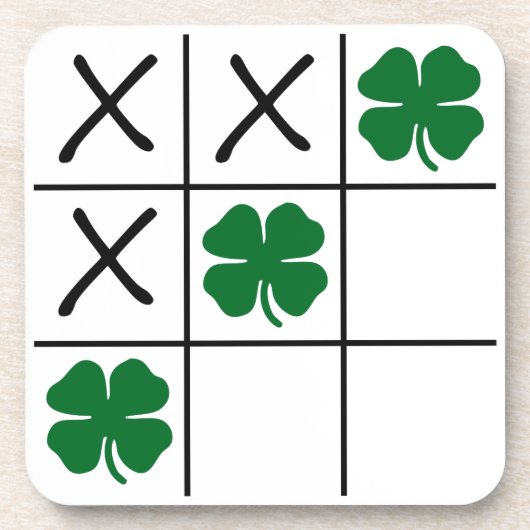 Dessous-de-verre Shamrock Tic Tac Toe (Devant)