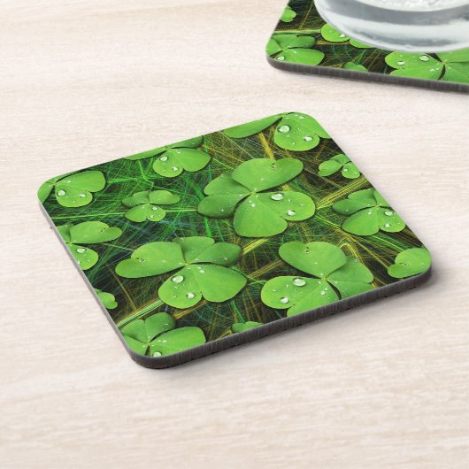 Dessous-de-verre Shamrock vert St Patrick iPhone 5 Coque-Mate (Côté gauche)
