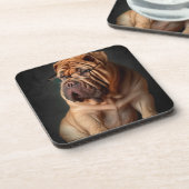 Dessous-de-verre Shar Pei Chien intelligent avec conception de livr (Côté gauche)