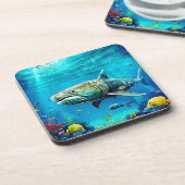 Dessous-de-verre Shark Ocean Predator Art (Côté gauche)