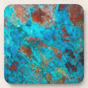 Dessous-de-verre Shattuckite bleue