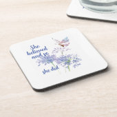 Dessous-de-verre "She believed and so Motivational Quote Butterfly (Côté gauche)