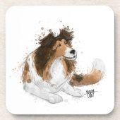 Dessous-de-verre Sheldon le Sheltie (Devant)
