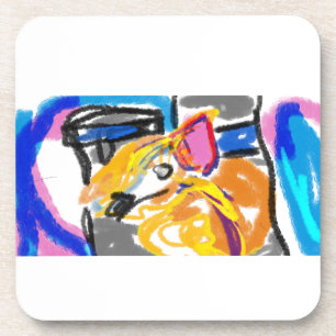 Dessous-de-verre Shiba Inu dans la ville