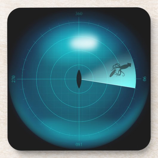 Dessous-de-verre Ship Sonar Screen Kraken Giant Squid Nautical (Devant)