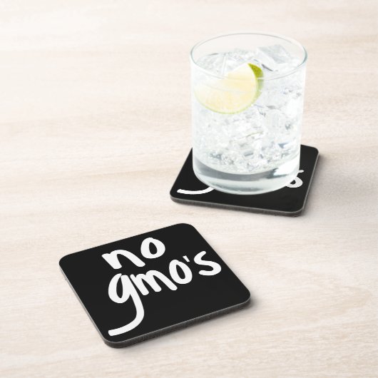 Dessous-de-verre Shout No OGM Protège notre alimentation Noir (Côté Droit)