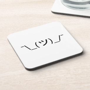 Dessous-de-verre Shrug Emoticon ¯\_(ツ)_/¯ Japanese Kaomoji
