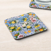 Dessous-de-verre Sicilian style with flowers and lemon (Côté gauche)