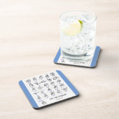 DESSOUS-DE-VERRE SIGN LANGUAGE ALPHABET COASTER (Côté Droit)