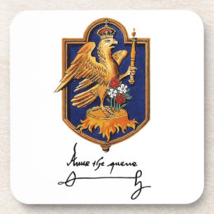 Dessous-de-verre Signature d'Anne Boleyn et manteau des bras