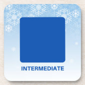 Dessous-de-verre SIGNE DE PISTE Carré Bleu Intermédiaire (Devant)