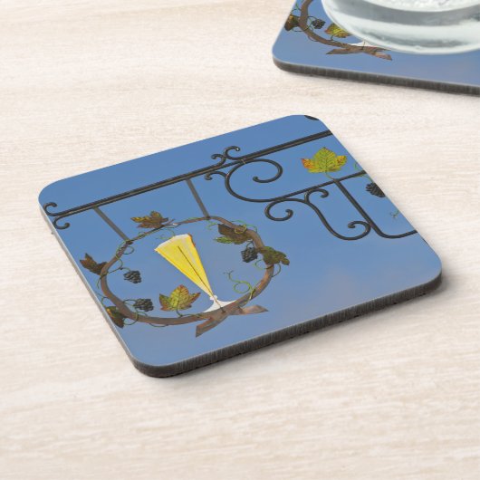 Dessous-de-verre Signe en fer forgé illustrant le thème (Côté gauche)