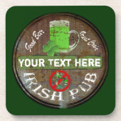 Dessous-de-verre Signe irlandais personnalisé de Pub (Devant)