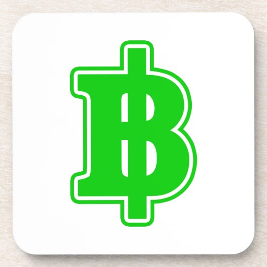 Dessous-de-verre SIGNE VERT BAHT ฿ devises thaïlandaises ฿ (Devant)