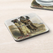 Dessous-de-verre Sih-Chida et Mahchsi-Karehde, Indiens de Mandan, (Côté gauche)