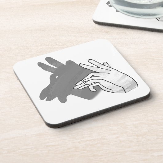 Dessous-de-verre Silhouette à la main Billy Goat Grey (Côté gauche)