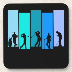 Dessous-de-verre Silhouette de golfeur