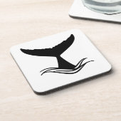 Dessous-de-verre Silhouette de la queue de baleine d'Ocean Wave (Côté gauche)
