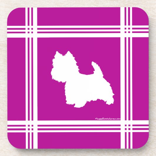Dessous-de-verre Silhouette de Westie (Devant)