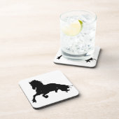 Dessous-de-verre Silhouette du cheval blanc noir (Côté Droit)