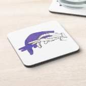 Dessous-de-verre Silhouette main Anteater violet (Côté gauche)