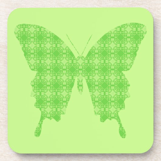 Dessous-de-verre Silhouette papillon, vert citron (Devant)