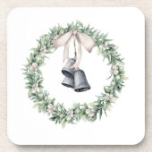 Dessous-de-verre Silver Bells and Mistletoe Wreath (Devant)