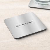 Dessous-de-verre Silver Grey Professionnel Unique Classique Simple (Côté gauche)