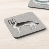 Dessous-de-verre Silver Sable Berger allemand Cartoon GSD Chien (Côté gauche)