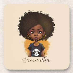 Dessous-de-verre Simple femme afro