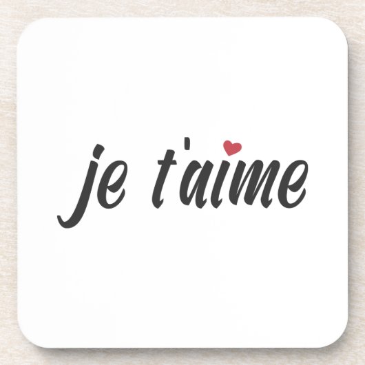 Dessous-de-verre Simple Je T'aime Je t'aime Valentine | DESSOUS DE  (Devant)