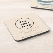 Dessous-de-verre Simple minimaliste beige (Côté gauche)
