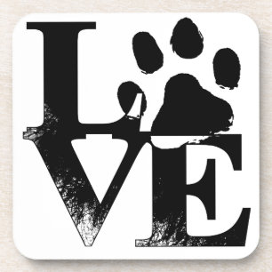 Dessous-de-verre Simple Paw d'amour pour animal