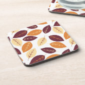 Dessous-de-verre Simples feuilles d'automne Beverage Coaster (Côté gauche)