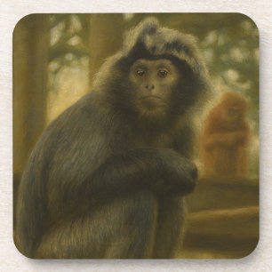 Dessous-de-verre Singe contemplatif - Serene Wildlife Art